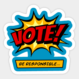 Vote - Comic style Sticker